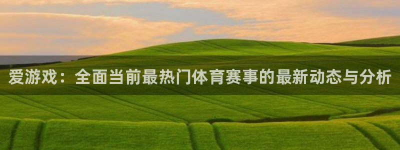 极悦娱乐主管：爱游戏：全面当前最热门体育赛事的最新动态与分析